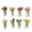 2.4inch, variant on 8PCS 2inch Glass Vase Refrigerator Magnets with Fake Flowers, Cute Tiny 3D Flower Fridge Magnets for Kitchen, Office, Home Decoration