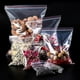 thumbnail image 4 of 100/300/500 piezas/paquete Bolsas de plástico con cierre hermético resellables Bolsas de polietileno transparente con cierre hermético Bolsas de organización al vacío para alimentos frescos que se pu, 4 of 5