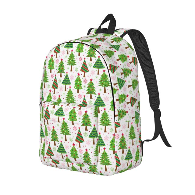 Easygdp Christmas Trees Mochila de Lona Resistente para Laptop, Compatible con Laptops de 15 a 17 pulgadas, Ideal para Escuela, Trabajo y Viajes-Medium