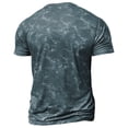 thumbnail image 3 of Mens Acid Wash Short Sleeve Muscle Henley T-Shirts Stretchy Workout Athletic Tee Casual 1/2 Button Up Retro Streetwear Tops for Summer Vacation, 3 of 5