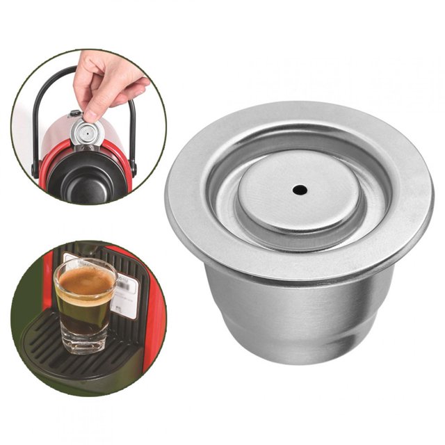 Concha de Cápsula de Café Ecológica, Filtro de Cápsula de Café, Ventiladores de Café Con Cáscara de Acero Resistente inoxidable Al Café Regalo Perfecto para El Hogar
