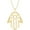 Yellow, variant on 14K Yellow Gold Finish 925 Sterling Silver Evil Eye With Hamsa Hands Pendant Necklace for Women