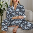 thumbnail image 6 of Uemuo Turtle Pattern Womens Pajama Sets,PJ Set for Women,Pajamas for Women Logo,Long Sleeve Pajama Set for Women,Soft Long Sleeve Top With Pants-X-Large, 6 of 9