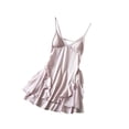 thumbnail image 2 of Blmnix Women Nightgown Sexy Nightgown Chemises with Built in Bra Sleepshirts V-Neck Purple Above-the-Knee Sleeveless Moomoo Nightgown, 2 of 6