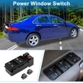 thumbnail image 2 of Interruptor de ventana eléctrica Unique Bargains para el lado del conductor delantero izquierdo para Honda Accord 2003-2007 Negro, 2 of 7