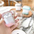 thumbnail image 2 of Creative Elegent Quickstand Moving Bling Glitter Loving Heart Design Airpods Case Cute Fresh Hard Plastic Protective Wireless Earphone Charging Case D, 2 of 4