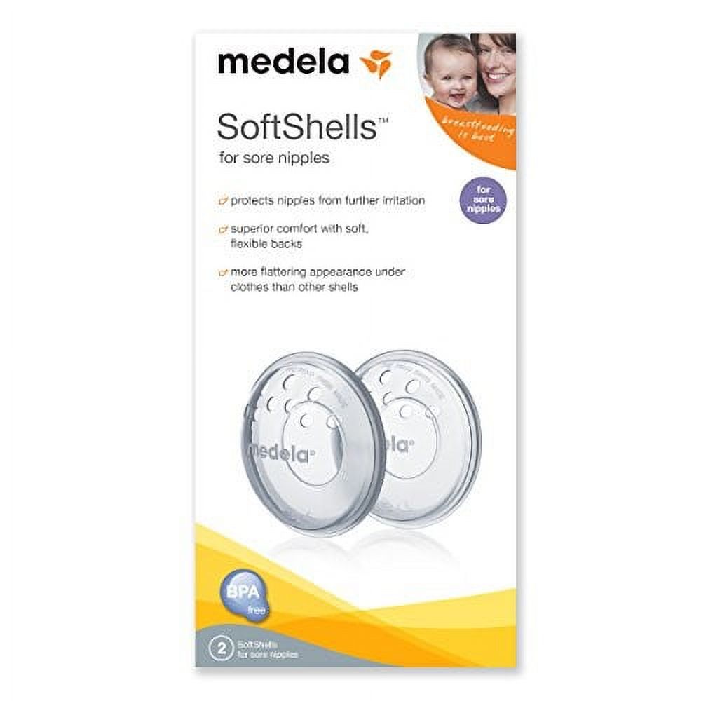 Medela SoftShells Sore Nipple Kit, Silicone, Clear, 80210, 8 Piece Set - image 2 of 5
