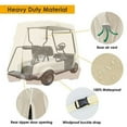 thumbnail image 3 of Homeya 4 Passenger Golf Cart Covers Fits Club Car Ezgo Yamaha, Waterproof Dustproof Sun Protector Heavy Duty, Black, 3 of 9