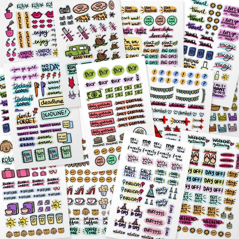 Savvy Bee - Planner Stickers, Productivity Stickers for Journals, Agenda, or Calendars, Premium Stickers, Planner Stickers and Accessories, Variety 