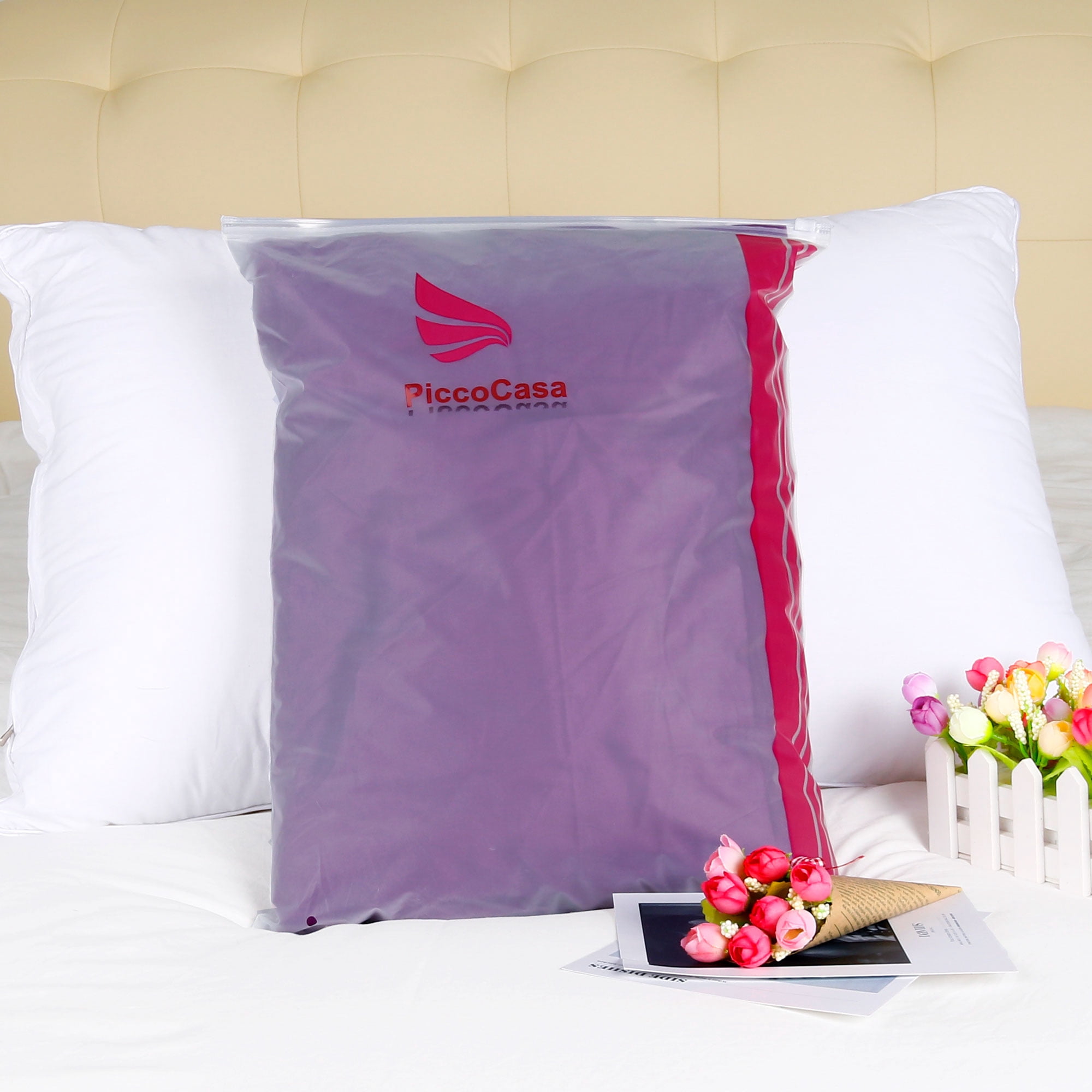 Unique Bargains 15" Deep Pocket Cotton Solid Fitted Sheet Dark Purple Queen