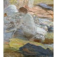 thumbnail image 2 of Degas, Edgar 15x16 White Modern Wood Framed Museum Art Print Titled - Woman Wiping Her Feet, 2 of 4