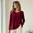 thumbnail image 4 of Women's Crew Neck Base Layer Top Long Sleeve Casual Undershirt Long Sleeve Base Layer S, 4 of 6