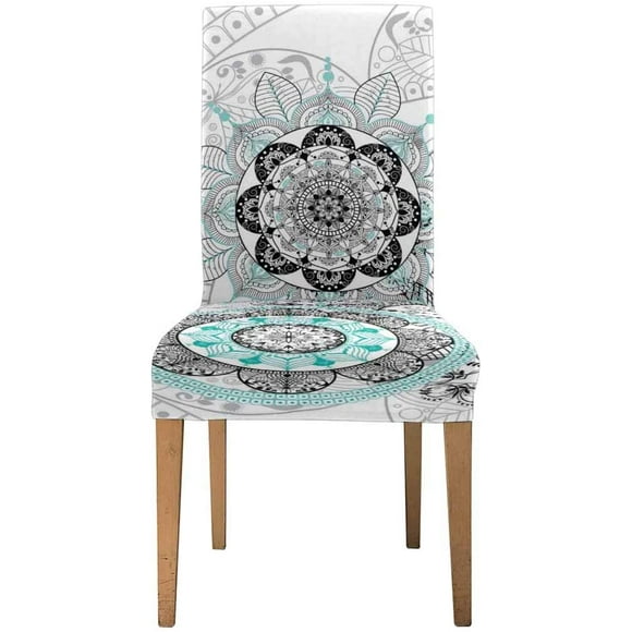 POGLIP Mandala Boho Chic Style Stretch Chair Cover Protector Seat Slipcover for Dining Room Hotel Wedding Party Set of 1