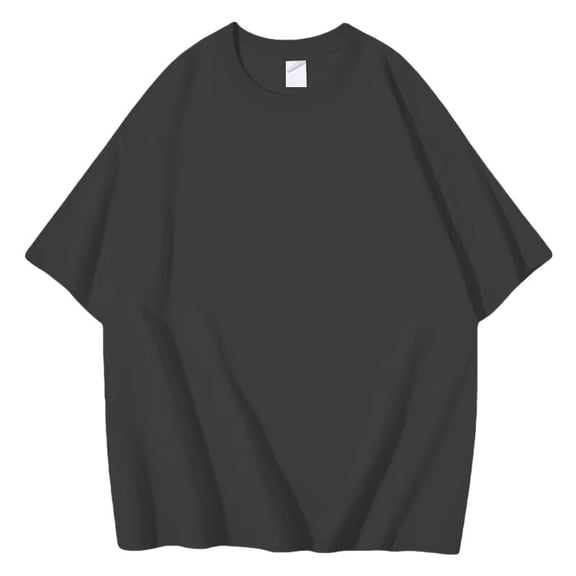 Freaswind Women's Oversized Solid Color Short Sleeve T-Shirt 240GSM Heavyweight Cotton Relaxed Fit Tee