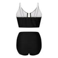 thumbnail image 6 of Up to 65% off Swimsuits for Women Bikini Set V Neck Cutout Swimsuit High Waisted Textured Ruched 2025 Summer Beach Swim Bathing Suits Racerback Tops with Bikinis Bottom, 6 of 8