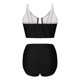 thumbnail image 5 of Conjunto de Bikini de Cintura Súper Alta para Mujeres con Cuello en V con Textura Ruched 2025 Traje de Baño de Playa de Verano, 5 of 8