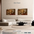 thumbnail image 4 of Elephant Stock Intimidating Leopard Wall Art - Horizontal Canvas Wall Art - Living Room Wall Decor - Animal Canvas - Brown And Orange Decor - 51" x 34", 4 of 8