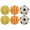 Yellow/Orange/White, variant on Champion Sports 1 Star Table Tennis Ball Pack - Sport Theme Ping Pong Balls, Set of 6, with 40mm Seamless Design - Recreation Table Tennis Equipment, Accessories