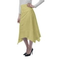 thumbnail image 5 of Moomaya Womens Handkerchief Hemline Midi Skirt High Waist Casual Summer Skirts, 5 of 6
