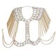 thumbnail image 1 of Jumpingount Fashion Tassel Crystal Shoulder Body Chain Jewelry Harness en Necklace Ropa, zapatos y accesorios Miscelánea Oro, 1 of 1
