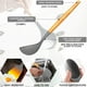 thumbnail image 3 of Juego de utensilios de cocina de 2 piezas, juego de utensilios de cocina de silicona antiadherente con mango de madera (gris) Vhermosa, 3 of 5