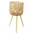thumbnail image 1 of Almencla Plant Basket with Legs Display Rattan Basket for Restaurant Apartment Office L, 1 of 8