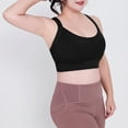 thumbnail image 4 of ylioge S-5X Plus Size Sports Bras for Women No Underwire High-Impact Bralettes Push Up Solid Breathable Full-Coverage Athletic Workout Underwear Bra, 4 of 7