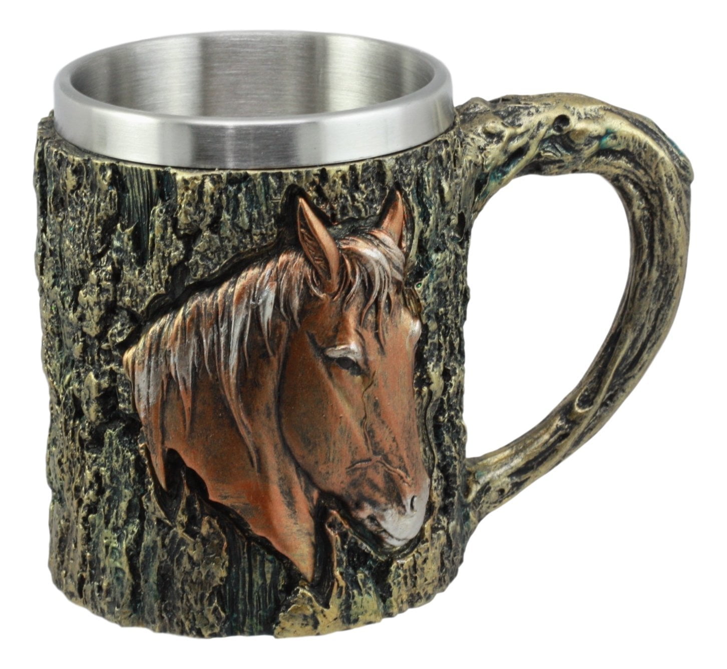 Ebros The Stallion Wildlife Chestnut Horse Mug Textured With Rustic