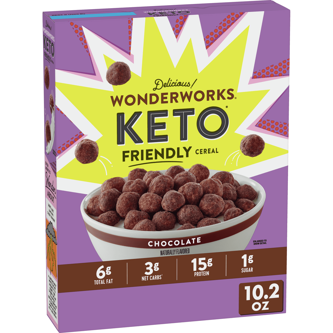 Wonderworks Keto Friendly Cereal, Chocolate, 10.2 oz