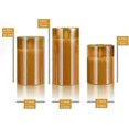 thumbnail image 5 of LED Flameless Candles, Electric Pillar Candles in Gold Glass LED Flickering Flame, Battery Operated Candles with Remote Control and Timer, 5 of 5