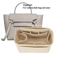 thumbnail image 2 of Organizador de bolsos de tamaño personalizado para cinturón Nano Micro Mini, forro de fieltro para bolsos con bolsillo para teléfono, moldeador de bolsos de mano, 2 estilos, 2 of 5