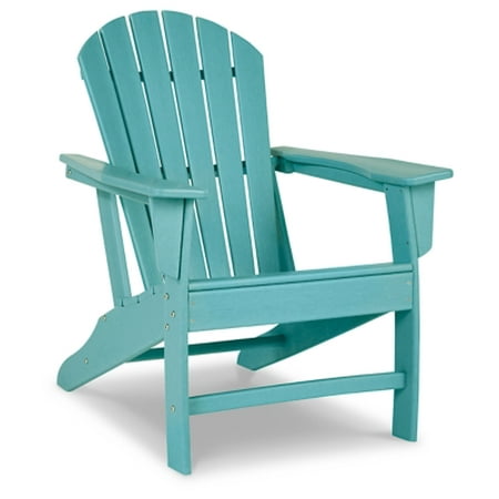Signature Design by Ashley Sundown Treasure Outdoor Patio HDPE Weather Resistant Adirondack Chair Blue