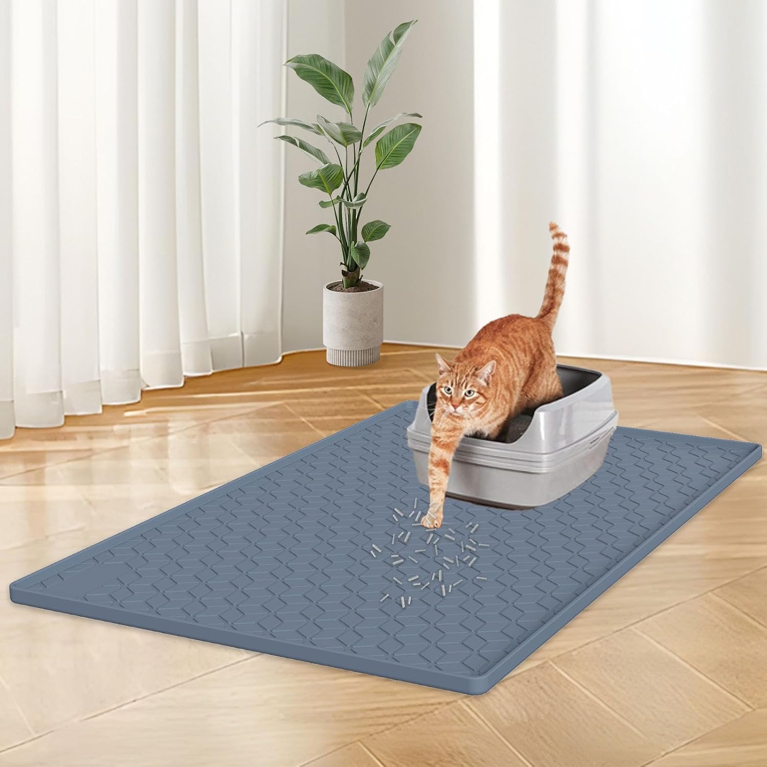 ODDPC Silicone Cat Litter Mat, Large photo 4