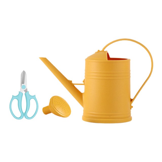 Regadera de 2L Sharpla con boquilla extraíble boca ancha mango cómodo amarillo