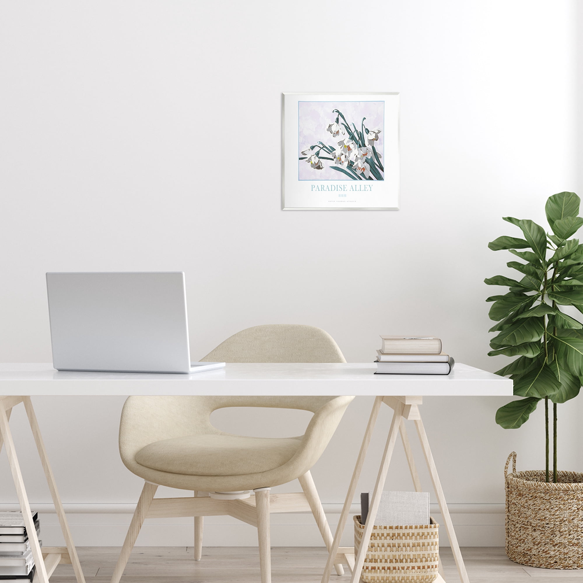 Stupell Industries Paradise Alley White Spring Blooms Wall Plaque Art, design by Jadei Graphics