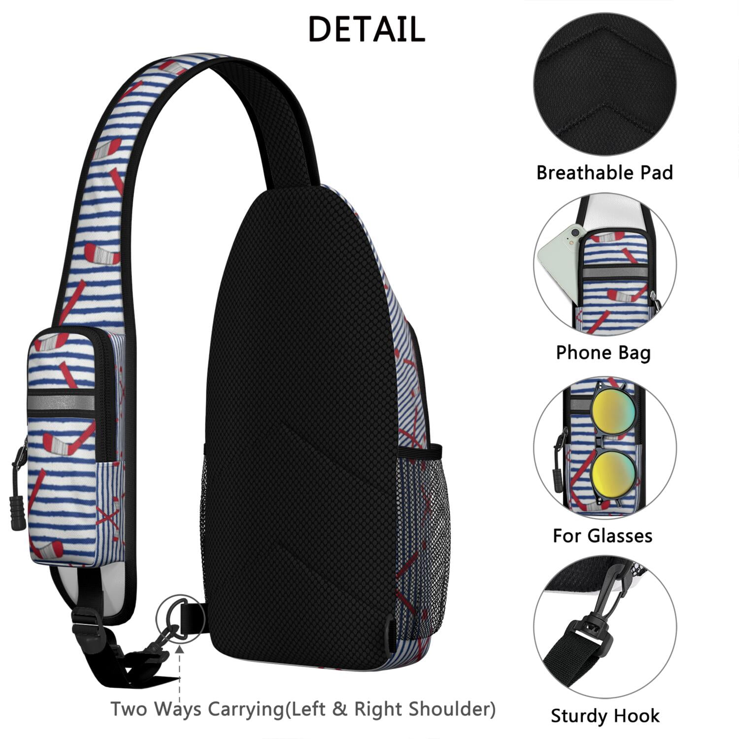 Softball and Volleyball Sling Backpack for Sports Enthusiasts – Lightweight Durable Polyester Bag with Ergonomic Fit, Secure Zippers, Partitioned Compartments, Perfect for Training