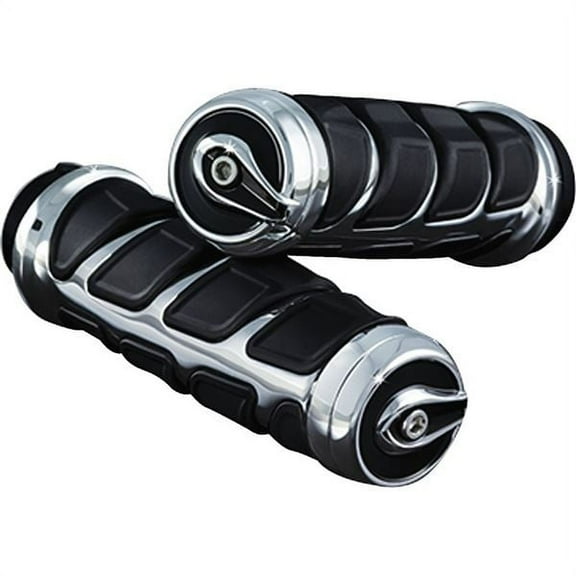 Kuryakyn 6372 Kinetic Grips for Honda & Suzuki, Chrome