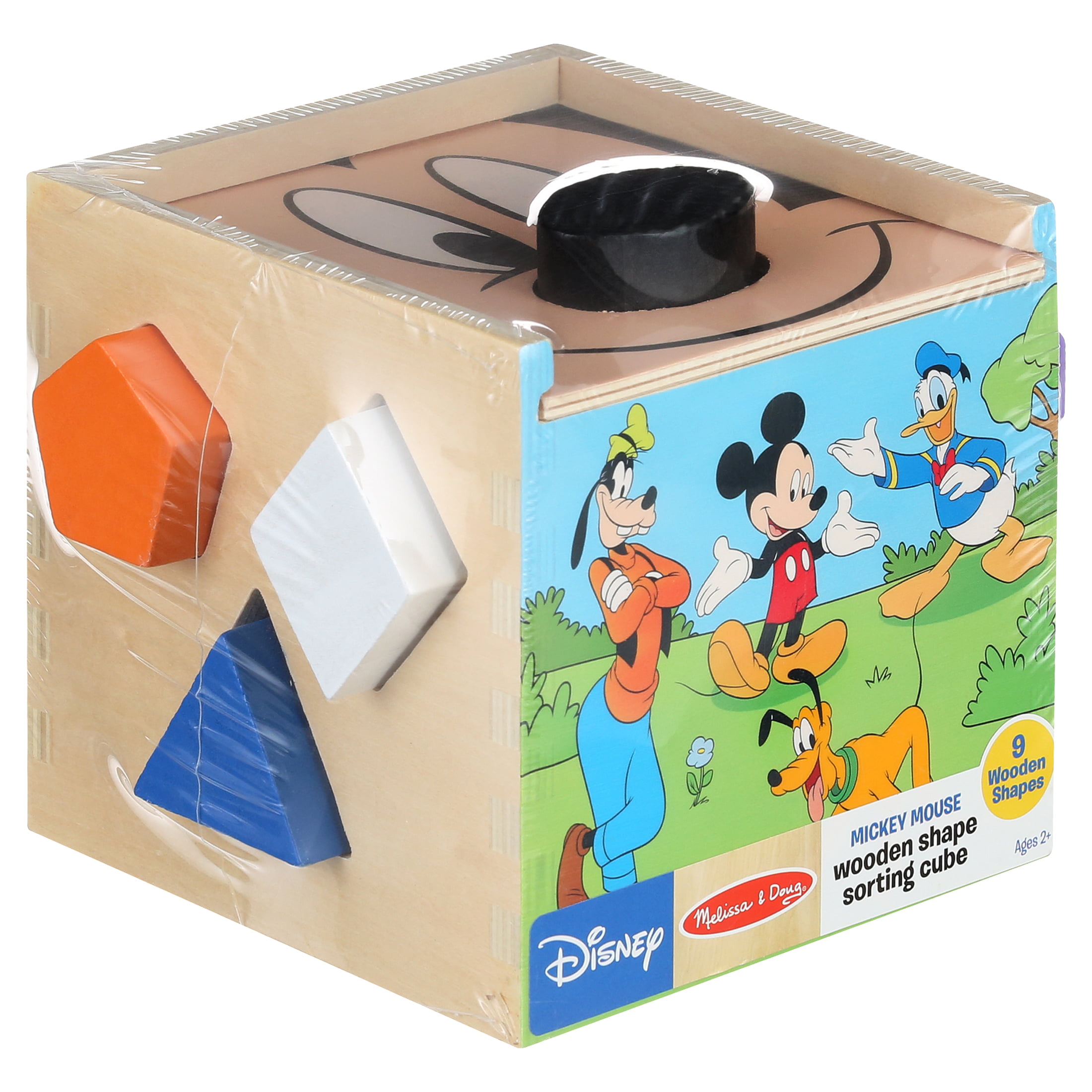 Details about   Disney Melissa & Doug Mickey Mouse Wooden Shape Sorting Clock Cube & Tool Kit 