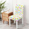 thumbnail image 5 of Happy Easter Dining Chair Covers Set of 4,Green Pink Blue Bunny Rabbits Parsons Chair slipcovers,Kitchen Spring Summer Decor Chair Seat Cover Protectors(Bunny,4 Pack), 5 of 6