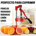 thumbnail image 6 of Zulay Kitchen Cast-Iron Orange Juice Squeezer - Heavy-Duty, Easy-to-Clean, Professional Citrus Juicer - Durable Stainless Steel Lemon Squeezer - Sturdy Manual Citrus Press & Orange Squeezer (Red), 6 of 8