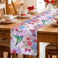 thumbnail image 5 of Colorful Spring Floral Table Runner 90 Inches, Watercolor Birds Farmhouse Art Bed Runner Dresser Scarves Tabletop for Indoor Outdoor Parties/Ceremony/Banquet, 13" x 90", 5 of 9