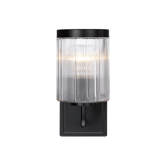 Aspen 4.75 in. 1-Light Matte Black Indoor Wall Sconce Light for Bathrooms