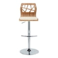 thumbnail image 5 of Folia Adjustable Bar Stool, Chrome Bar Stools, Bar Chairs, Swivel Bar Stools, Bar Stools Set of 2, 5 of 7