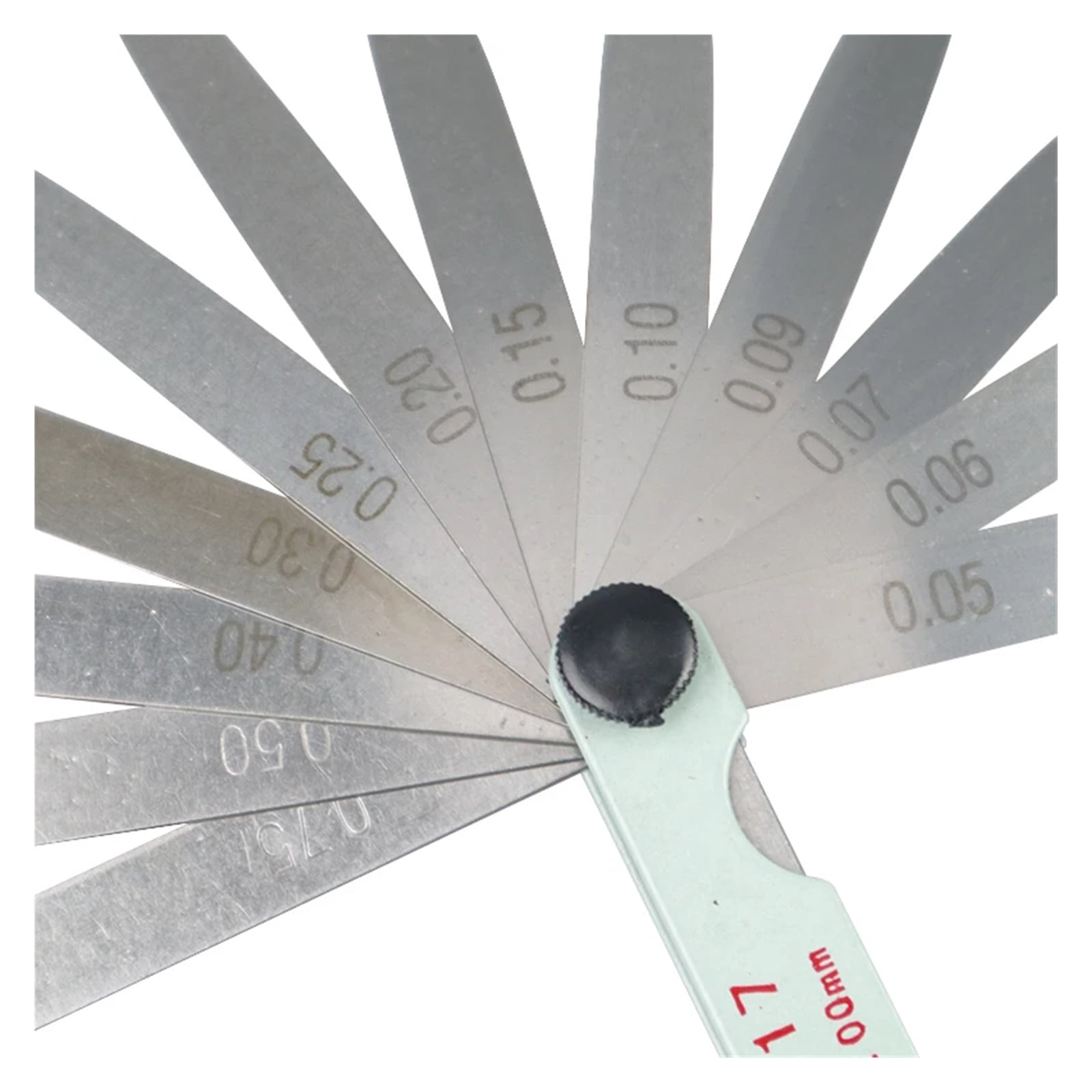 17 Blades Feeler Gauge Thickness Gauges Measurment Tool Gap Wedge for Engine Valve Adjustment 0.02-1mm Percision Measuring Tools ,Easy Identification