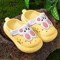 thumbnail image 4 of Hessimy Girls Boys Slip On Slide Sandals Comfort Non-Slip Thick Sole Slippers Summer Shower Shoes Pool Beach Water Shoes House slippers kids slippers(Yellow,8), 4 of 7