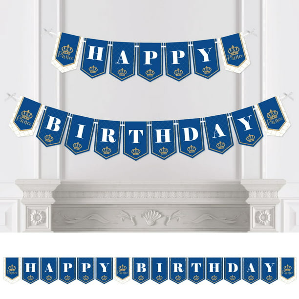 Royal Prince Charming - Birthday Party Bunting Banner - Birthday Party ...