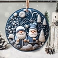 thumbnail image 4 of OAVQHLG3B Acrylic Christmas Ornaments Blue and White Forest Decorations Christmas Tree Hanging Ornaments Navy Blue Snowman Christmas Decor for Christmas Crafts Xmas Trees Door Farmhouse Decor, 4 of 7