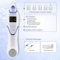 thumbnail image 4 of Blackhead Remover Vacuum - Electric Blackhead Removal Tool Acne Comedo Pore Cleaner, 5 Adjustable Suction Power and 5 Replaceable Suction Probes, LED Screen (White), 4 of 6
