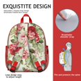 thumbnail image 4 of Floral Bloom Students Backpack - Romantic Rose and Peony Pattern with Durable Construction, Comfortable Dual Shoulder Support for School and Outdoor Use, 4 of 6
