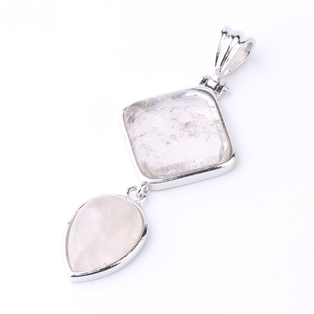 Pendentifs Géométriques en Forme de Goutte d'Eau Quartz pour Colliers Femmes Hommes